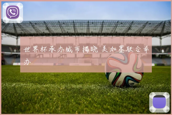 世界杯承办城市揭晓 美加墨联合举办