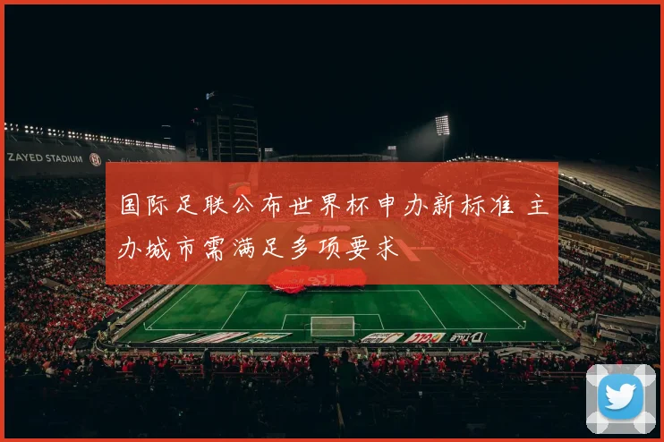 国际足联公布世界杯申办新标准 主办城市需满足多项要求